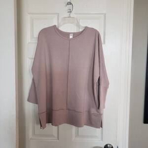Spanx Women's Perfect Length Dolman Sleeve Pullover Dusty Pink Medium